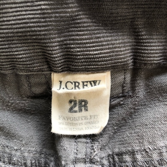 JCrew gray corduroy pant size 2 low rise bootleg - Picture 3 of 3